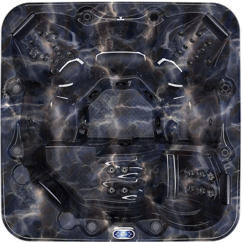 Spa Luxuria Spas 6 - Pers. 55 - Jet acrylique avec ozonateur en moka, Moka, Opale de minuit