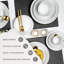 Brandine 36 Piece Porcelain China Dinnerware Set, Service for 6