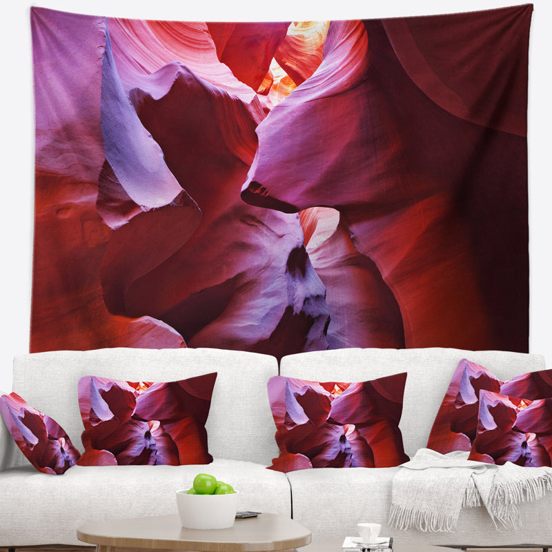Tapisserie «Purple Rays» dans Antelope Canyon, H 32 po x l 39 po