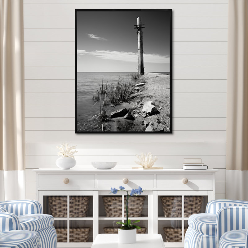"Phares de mimalisme", impression sur toile, H 44 po x l 34 po x P 1,5 po, Cadre flottant noir