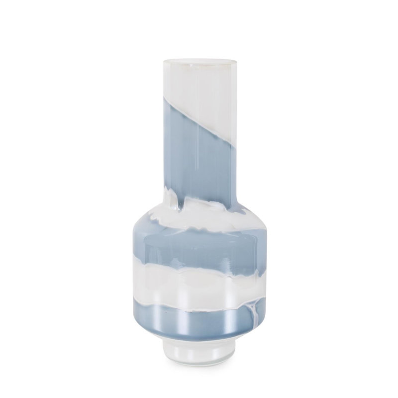 Bouteille en verre cylindrique en couches Glacier Bay - courte, H 12,75 po x l 5,75 po x P 5,75 po