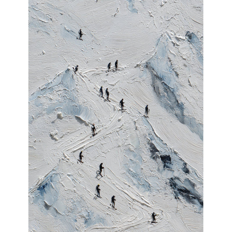 «Snowy Mountain Traverse», art mural sur toile, 16 po x 24 po