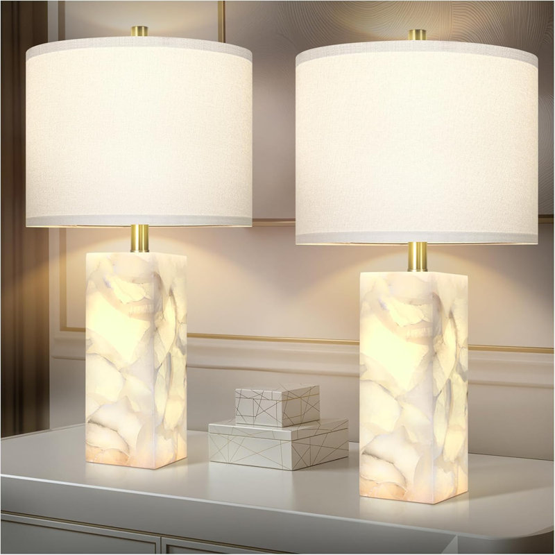 Natural Snowflake Gypsum Table Lamp