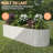 8x2x2ft Oval Raised Garden Bed - Heavy-Duty 0.6mm Galvanized Steel Planter Box with Safety Edges, Open Bottom Metal Planter for Outdoor Vegetables, Flowers, Herbs & Fruits - Beige-1410173494-1410173500