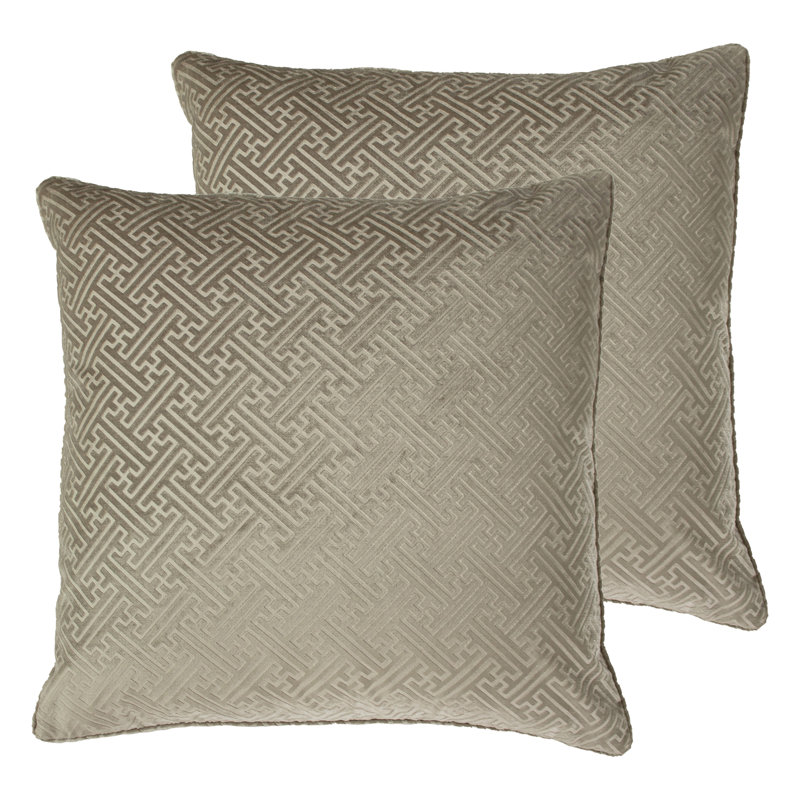 Paoletti Geometric Square Cushion, Champagne