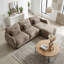 Canapé modulaire en L avec repose-pieds mobile Chenille-274970063