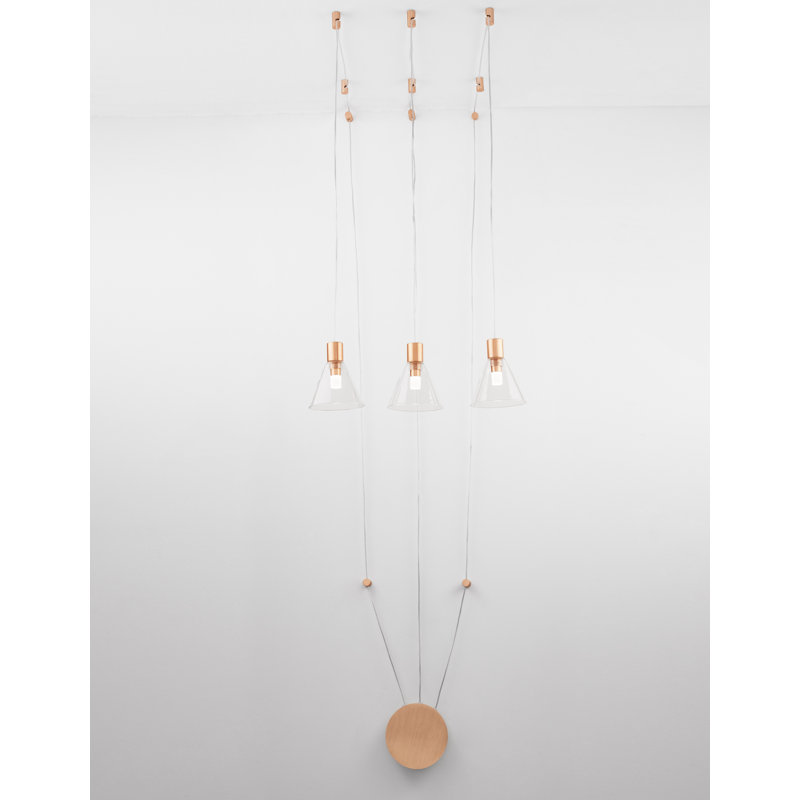 3 - Light Gold LED Cluster Pendant