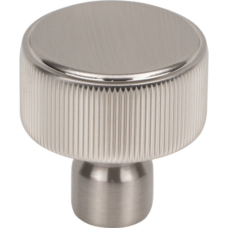 Dempsey Round Knob 1 1/4 Inch, Brushed Satin Nickel