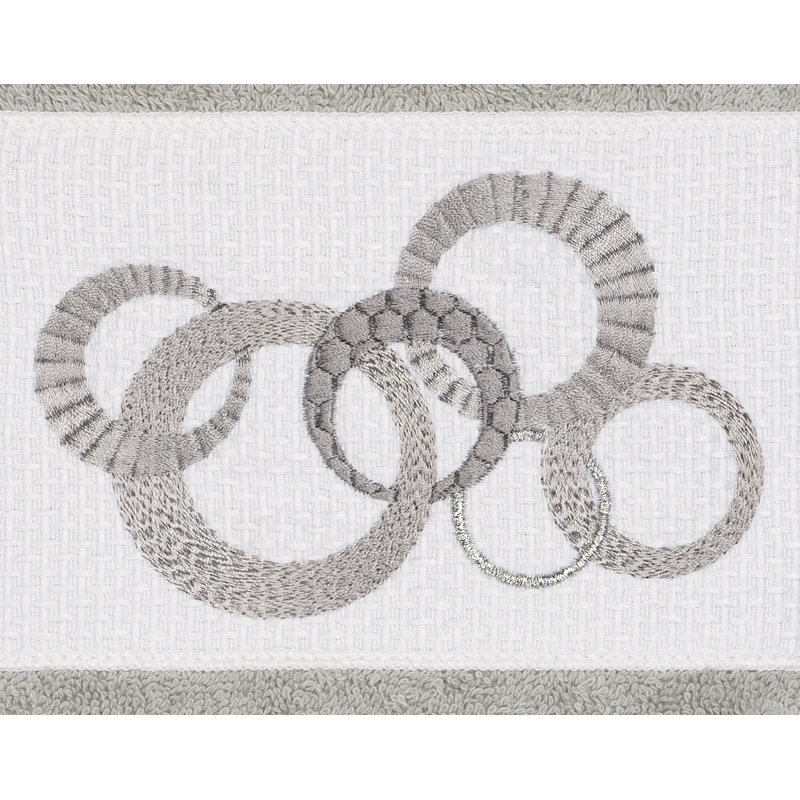 Annabelle Turkish Cotton Midweight Hand Towel, Light Gray