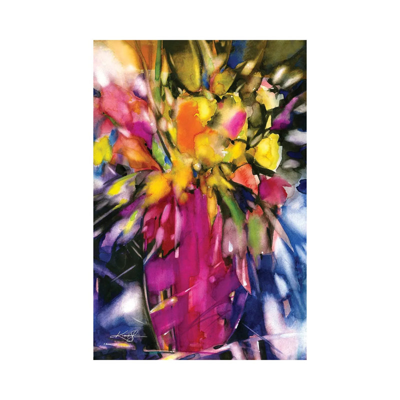 Soft Blooms by Kathy Morton Stanion - Wrapped Canvas Painting, 20.32 cm H x 30.48 cm W