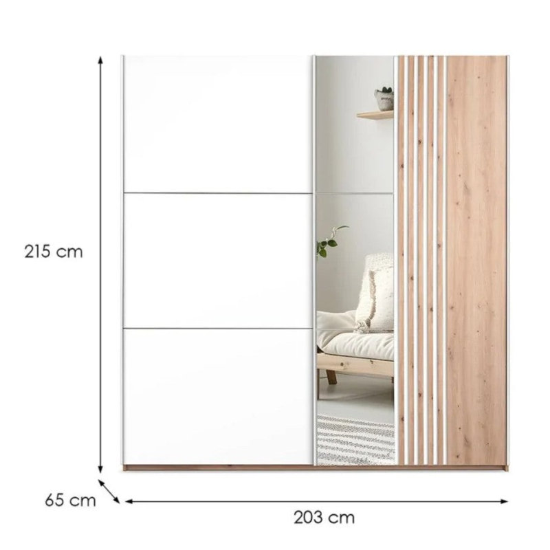Manufactured Wood Wardrobe, Oak Wotan