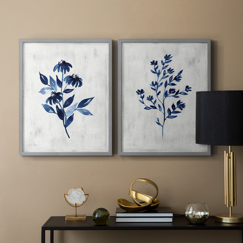 Reproduction encadrée Wild Indigo I-Premium - prêt à être accroché - aucun clou requis - aucun clou requis, Vert