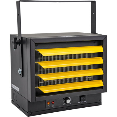 5000-Watt 240-Volt Hardwired Electric Fan-Forced Industrial Heater, Wall/Ceiling Mounted, Build-In Digital Thermostat, 3 Heat Setting Control, Ideal For Garage, Workshop, Ul Approved
