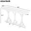 Table d'entrée de 59,8 po avec design en U, finition en placage de chêne, pieds en bois d'hévéa, surface lisse pour la surface de présentation décorative, couloir courbé mince