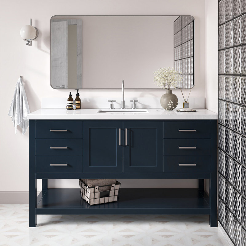 Magnolia Bath Vanity Rectangular Basin S061SWQ, Midnight Blue, Rectangular