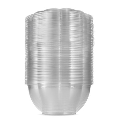 50 Pack 32Oz Clear Plastic Salad Bowls With Lids Disposable Medium Takeout Container With Snap On Lid