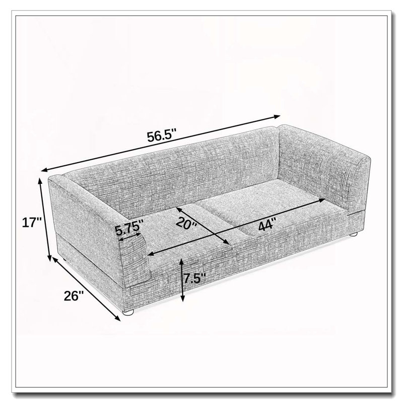 Comfortable Oversized Pet Sofa for Medium/Large Dogs, Beige