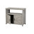 Solid Fir Wood Patio Buffet Cabinet Sideboard With Grey Outdoor Indoor Bar Table , Ideal For Tool Storage In Environments Storage, Elegant Slatted Design, Multi - Purpose And Use