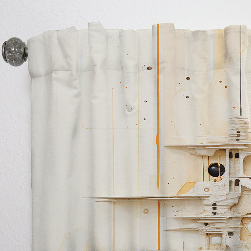 Valorie Minimalism Moon Fantasy Sci Collage II - Fantasy Curtain - Velvet Room Darkening - 1 Panel, 52" W x 108" L