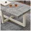 Table basse ronde rectangulaire en MDF avec finition en faux béton Roundhill Furniture Luno
