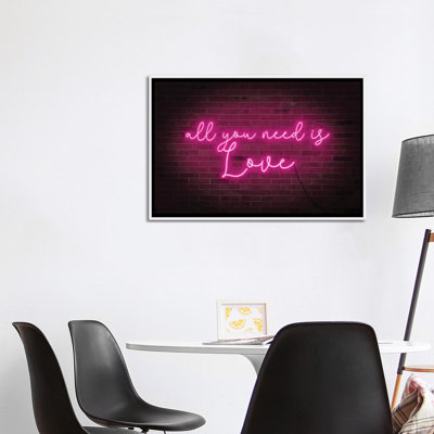 «Neon Love I» par Grace Popp - reproduction d'art textuel
