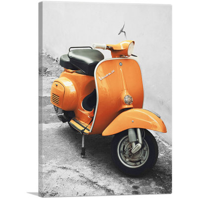 " Orange Italian Vespa Scooter "