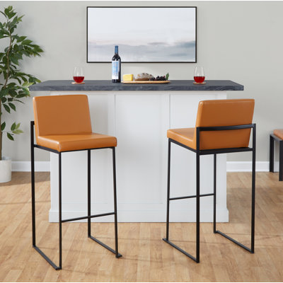 Ernestine Upholstered Faux Leather Counter Stool