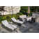 4 Piece Rattan Complete Patio Set with Cuhions