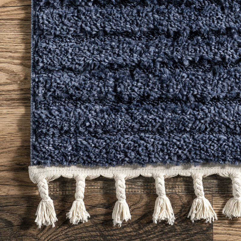 Tapis à poil long pour salle à manger Risette, Rectangle 8 pi x 10 pi
