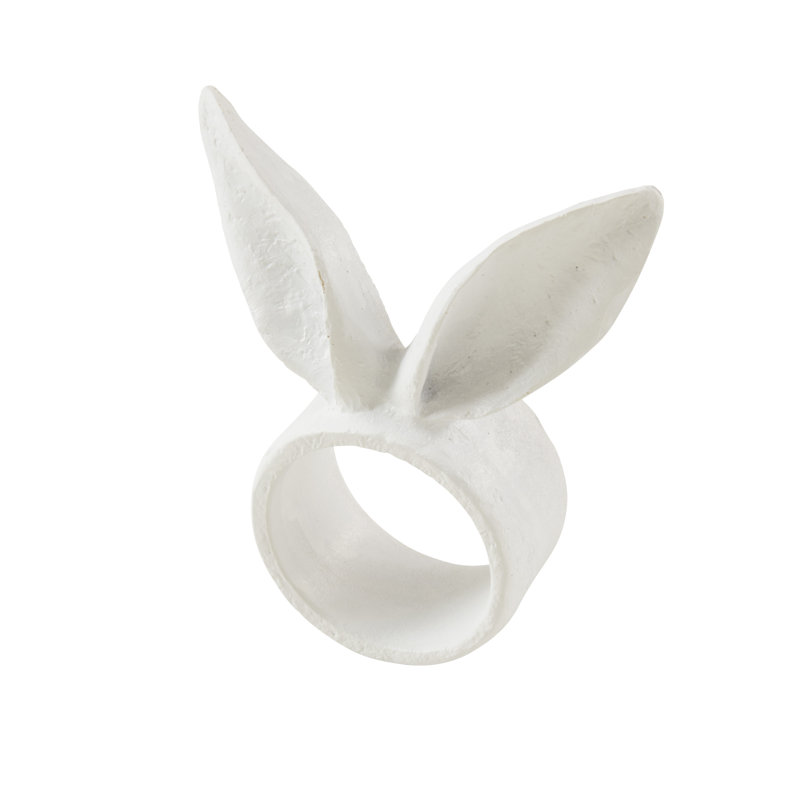 Rond de serviette Bunny Ears, Blanc
