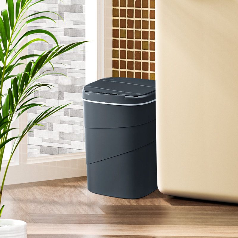 PP Touch Top Waste Bin, 18L, Grey