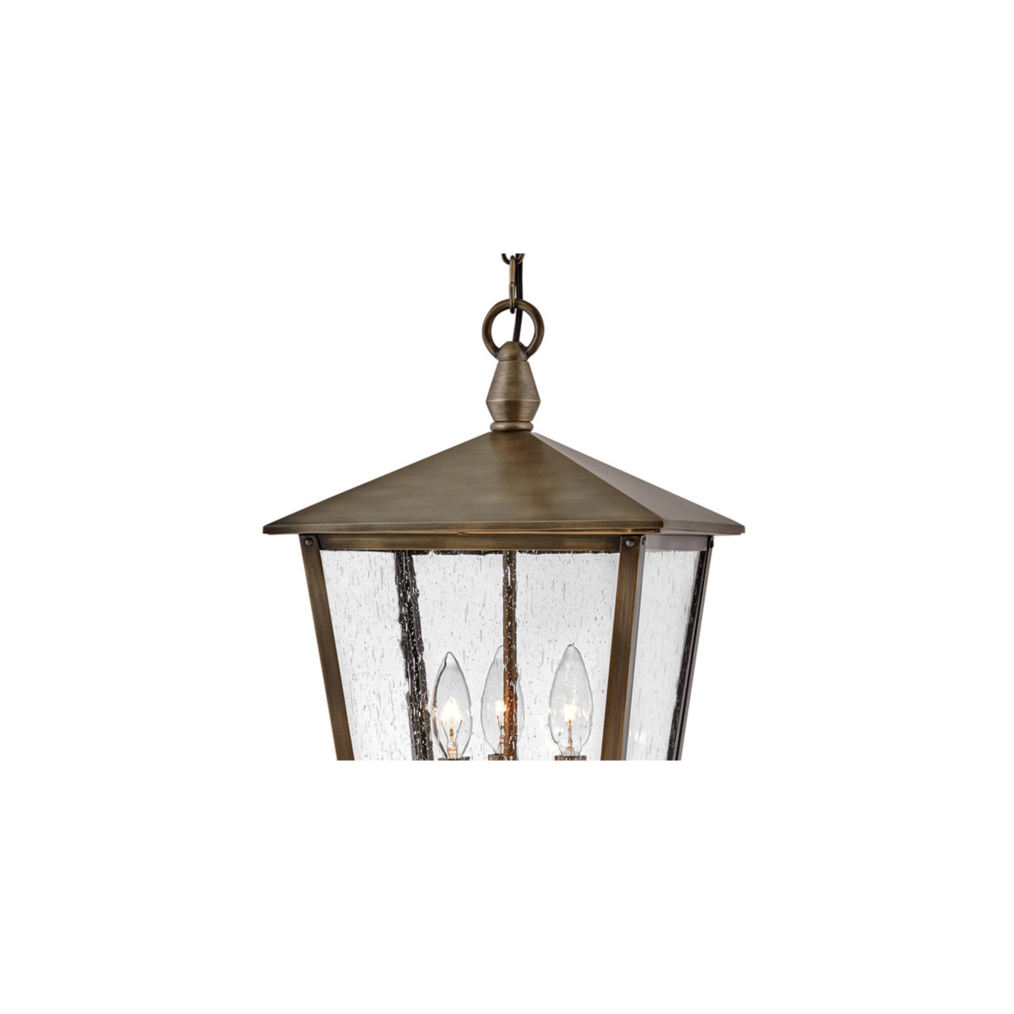Huntersfield 3 -Bulb 17.75" H Outdoor Hanging Lantern, Burnished Bronze