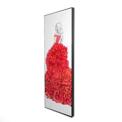 Impression de robe de fleur sur toile