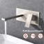 Robinet de salle de bain en nickel brossé 29 x 23 x 12,6 po avec fixation murale, poignée simple et fabrication en laiton-132906330