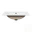 Meuble-lavabo en bois avec lavabo, 2 portes et tablettes de rangement-264995609