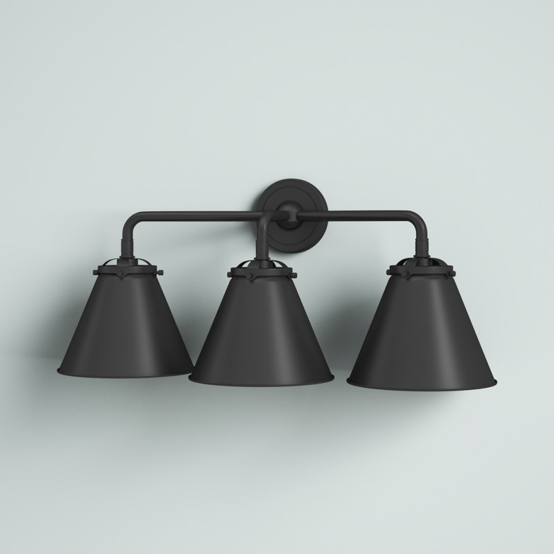 Éclairage pour meuble-lavabo à 3 lumières à intensité variable Donovan, Incandescente, Bronze huilé, Bronze huilé