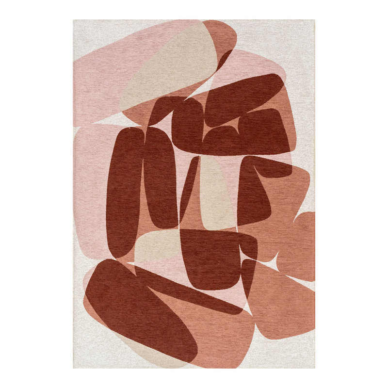 Gallery Stones Cherry Mocha Recycled P.E.T Area Rug, Rectangle 240 x 340 cm