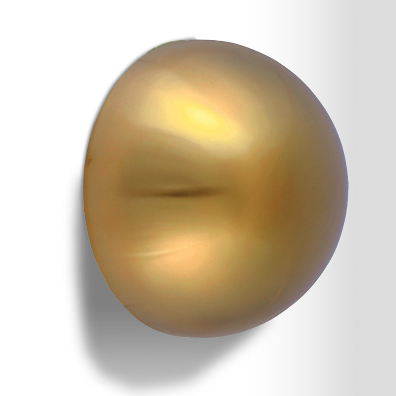 Demi-boule 10 po, or mat, H 10 po x l 10 po x P 5 po, Or mat