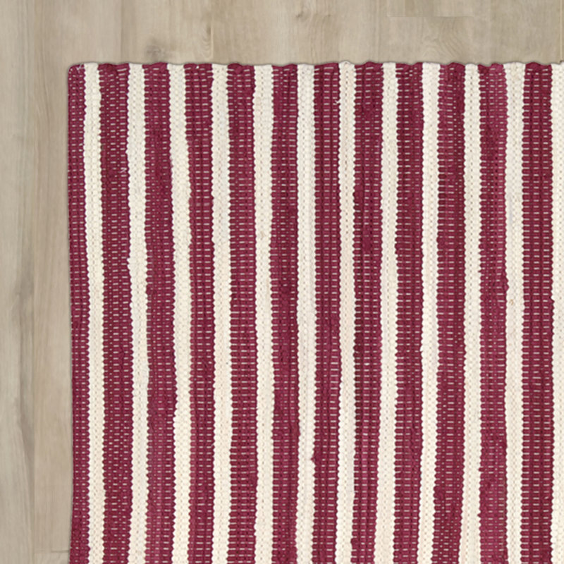 Wykoff Cotton Striped Indoor Rug, Rectangle 2' x 3'