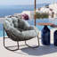 Fauteuil Papasan berçant surdimensionné pour patio-1856238040