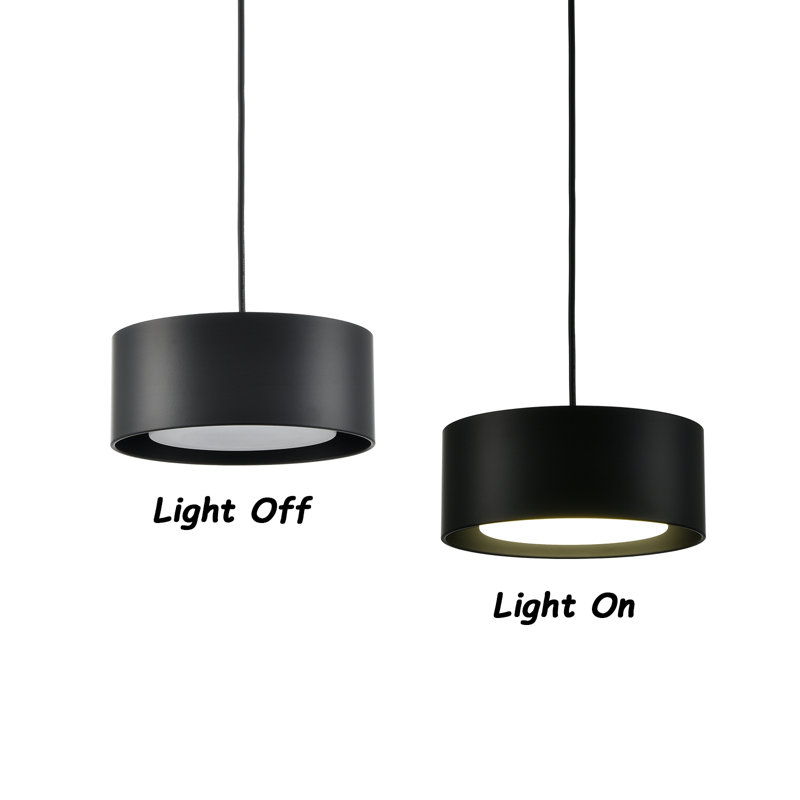 Luminaire suspendu pour îlot de cuisine Modern, Noir mat