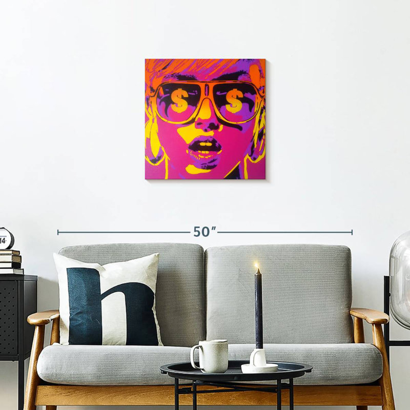 Pop Star Dollars, 20" H x 20" W