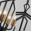 Lustre lanterne à intensité variable à 4 lumières avec détails en fer forgé Aonesty-449902022