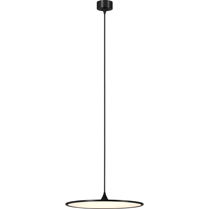 Luminaire suspendu à 1 lumière DEL Athalie, H 3,5 po x l 15,7 po x P 15,7 po, Gris foncé satiné