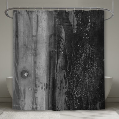 Rideaux de douche à texture abstraite monochrome extra longs