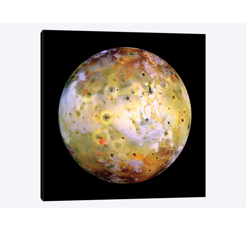 « jupiter moon io » par stocktrek images, reproduction d’impression sur toile tendue, H 24 po x l 24 po x P 1 po, Blanc