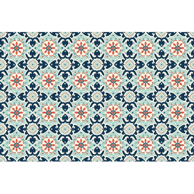 Oriental Intricate Oriental Bedding Style Comforter Navy
