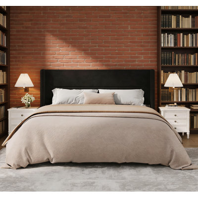 Velvet Upholstered Platform Bed