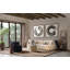 Bougeoirs en fer et verre Sagebrook Home sur base en bois de manguier - Élégants essentiels de décoration intérieure pour la sérénité-418166143