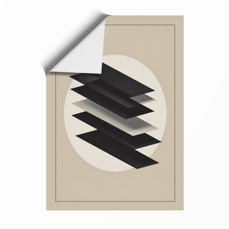 Stacked Geometry Geometric - Framed Print, A4 - 29.7 x 21.0 cm, Unframed